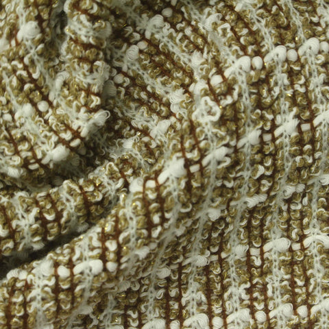 White Grid Bouclé, Poly-Acrylic