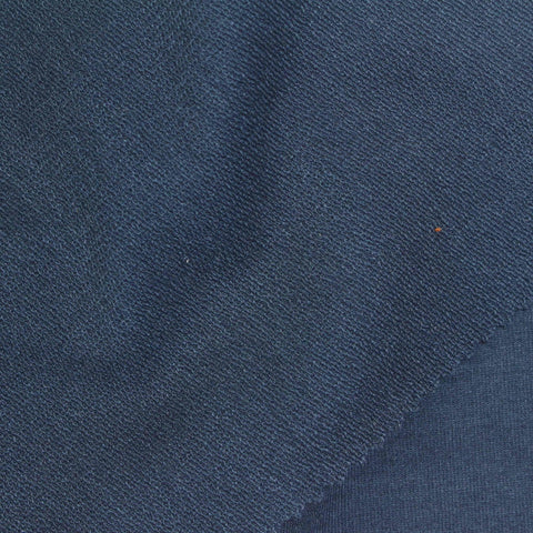Dark Blue Marl French Terry, Poly-Viscose, 270 gsm