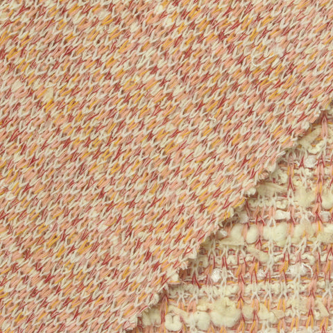 Jacquard Polyester Cotton Bouclé Fabric, 376 gsm, 163 cm — Beige