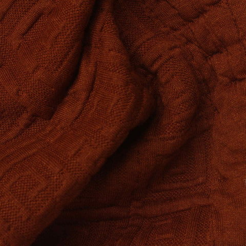 Rust Square Jacquard, Polyester