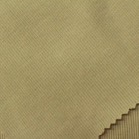 Polyester Stretch Rib Knit Fabric, 586 gsm, 105 cm — Khaki