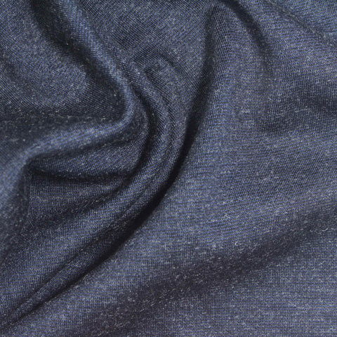 Dark Blue Marl Ponte Knit, Poly-Viscose, 327 gsm