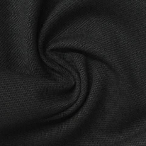 Dark Charcoal Textured Linen-Look, Poly-Viscose