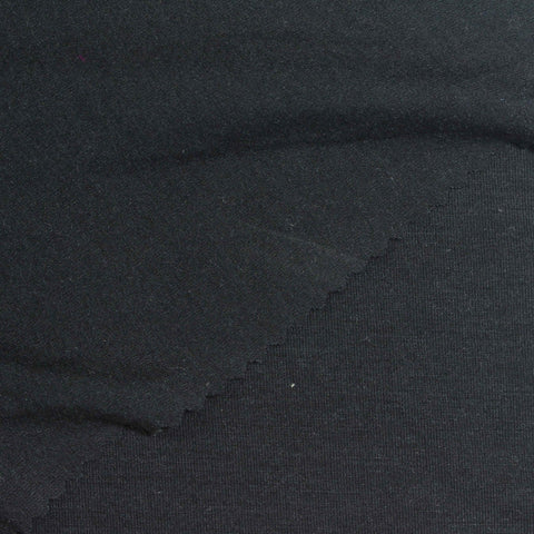 Polyester Tencel Lyocell Stretch Jersey Knit Fabric, 170 gsm, 150 cm — Black