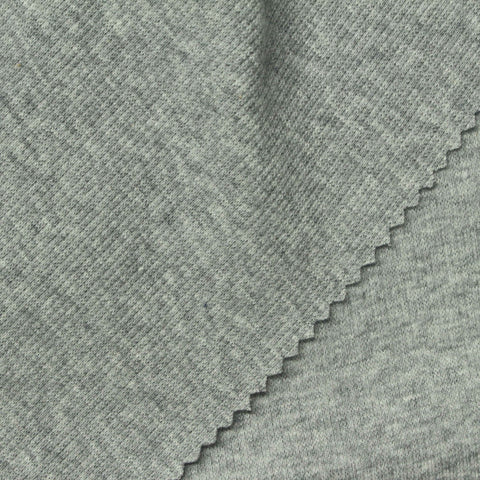 Grey Marl Rib Knit, 294 gsm