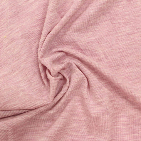 Heathered Pink Marl Jersey Knit, Poly-Acrylic