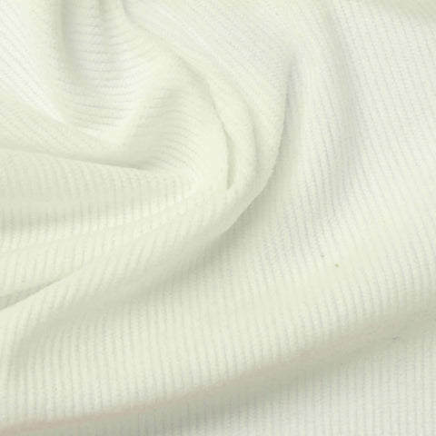 Off-White Ribbed Corduroy, Polyester