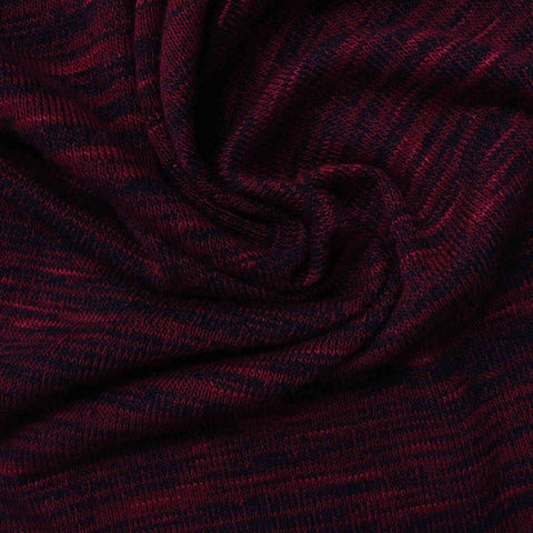 Dark Red Marl Chunky Knit