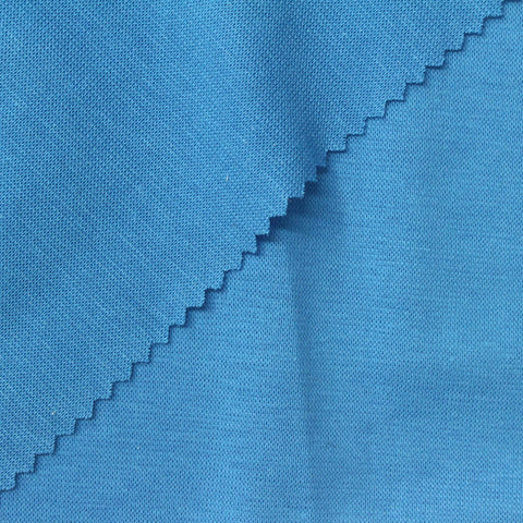 Cotton Tencel Lyocell Stretch Rib Knit Fabric, 189 gsm, 160 cm — Blue