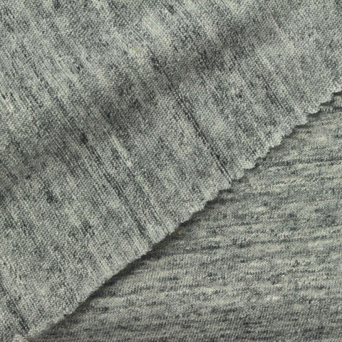 Grey Marl Jersey Knit, Cotton, 200 gsm