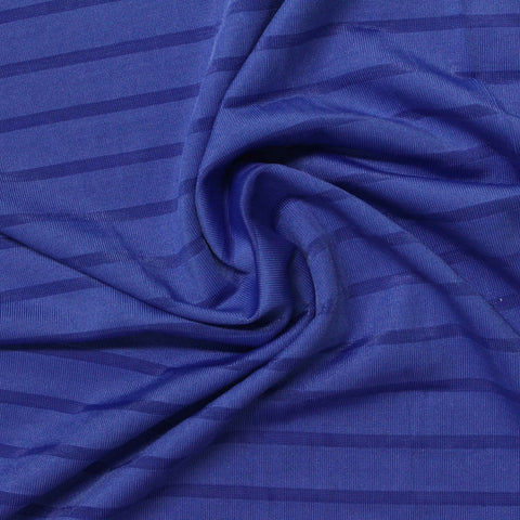 Blue Horizontal-Stripe Jacquard, Polyester, 200 gsm, 170 cm