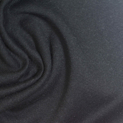 Polyester Cotton French Terry Fabric, 260 gsm, 185 cm — Grey