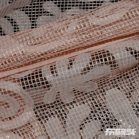 Light Pink Floral Chiffon, Polyester