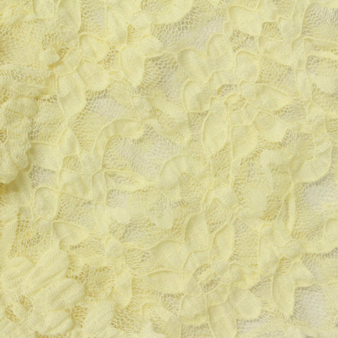 Light Yellow Floral Lace, Nylon, 126 gsm