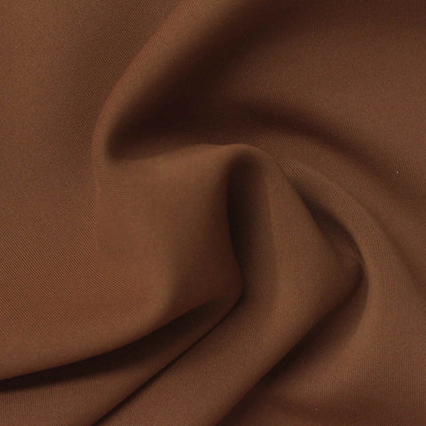 Polyester Viscose Stretch Scuba Knit Fabric, 355 gsm, 165 cm — Brown
