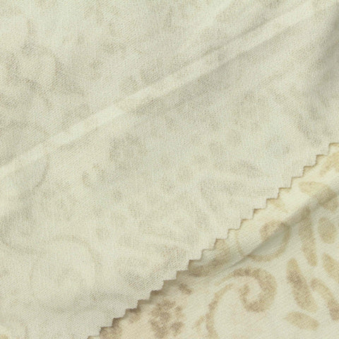 Light Brown Scroll Linen-Look, Polyester