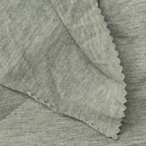 Grey Marl Jersey Knit, Cotton-Poly, 145 gsm