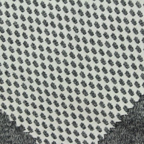 Grey Marl Interlock Knit, Polyester, 195 gsm