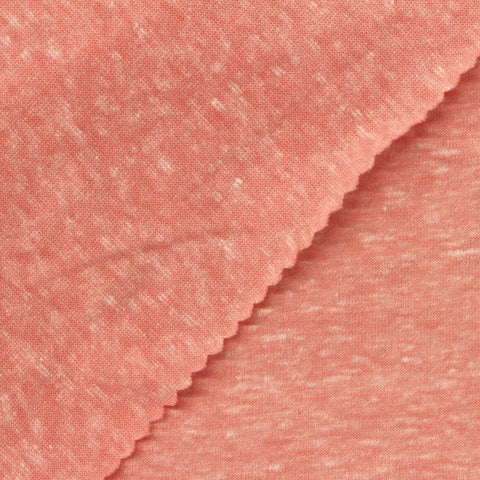 Peach Marl Jersey Knit, Poly-Cotton