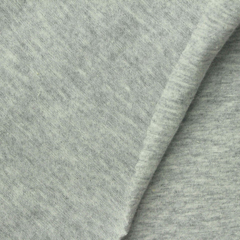 Light Grey Marl Jersey Knit, Cotton, 200 gsm
