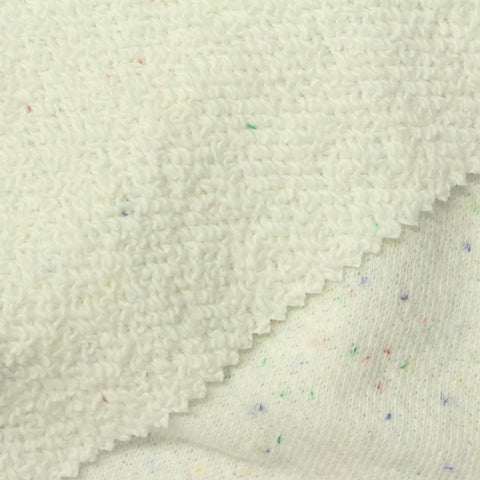 Cream Marl French Terry, Cotton-Poly