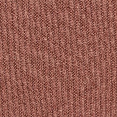 Dusty Rose Brushed Rib Knit, Viscose-Poly