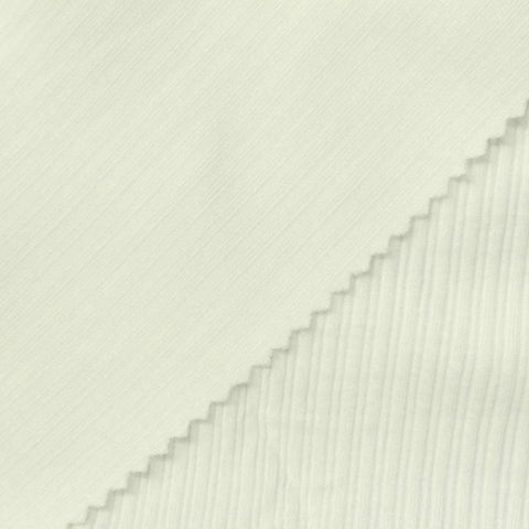 Off-White Ribbed Rib Knit, Polyester