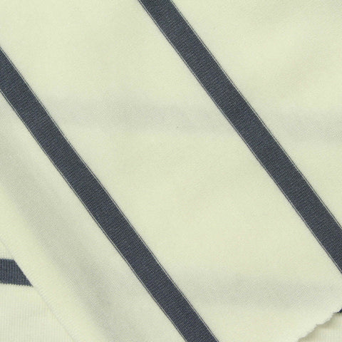 Dark Grey Horizontal-Stripe Jersey Knit, Modal