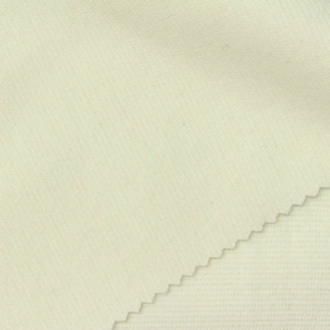 Off-White Ribbed Rib Knit, Poly-Cotton