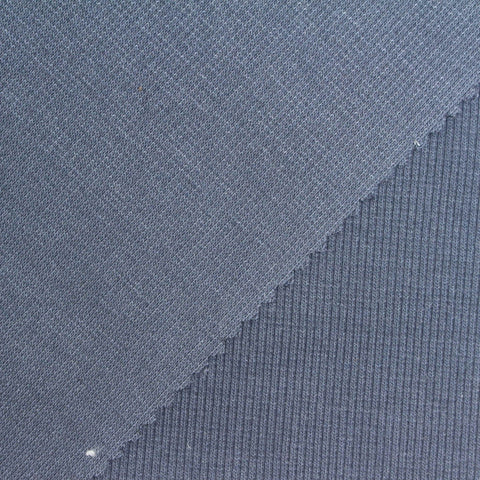 Charcoal Rib Knit, Poly-Cotton