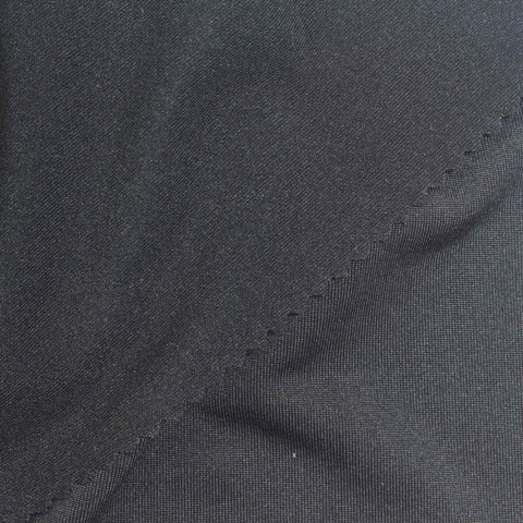 Polyester Stretch Jersey Knit Fabric, 210 gsm, 160 cm — Black