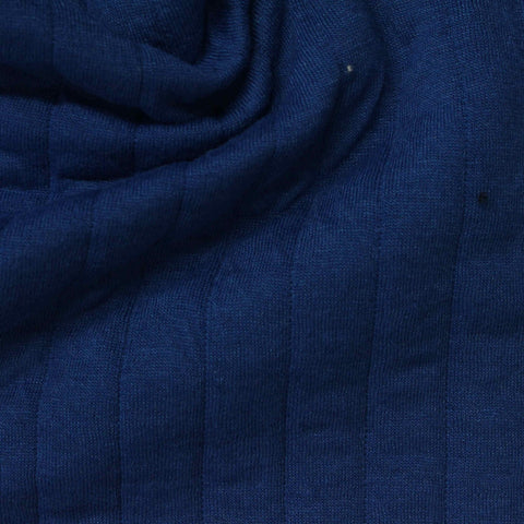 Deep Blue Stripe Scuba Knit, Polyester