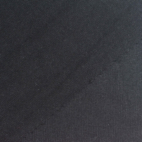 Viscose Polyester Stretch Chunky Knit Fabric, 200 gsm, 160 cm — Black