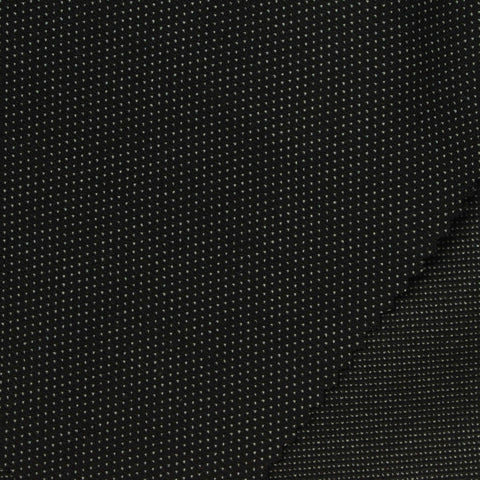 Black Marl Interlock Knit, Poly-Viscose, 320 gsm