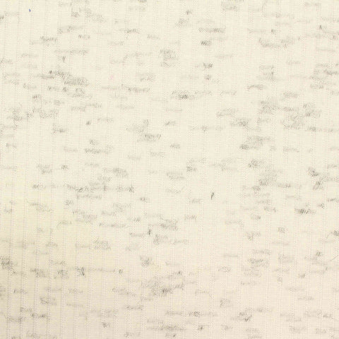 Cream Marl Rib Knit, Poly-Viscose, 122 gsm