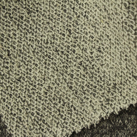 Dark Grey Heather French Terry, Cotton-Poly, 304 gsm