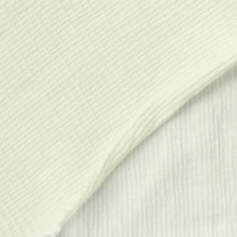 Cotton Polyester Stretch Crepe Fabric, 215 gsm, 138 cm — White