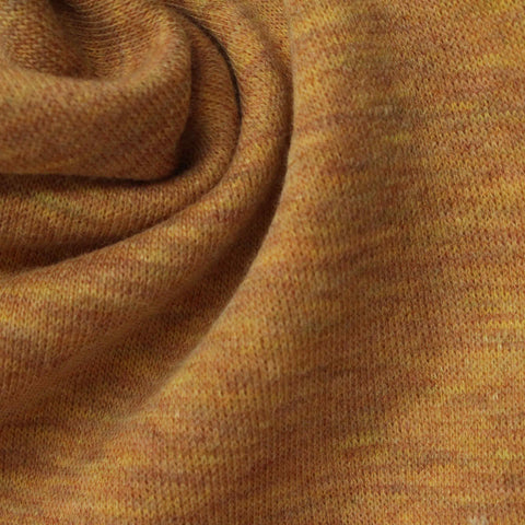 Brown Marl French Terry, Cotton-Poly, 285 gsm