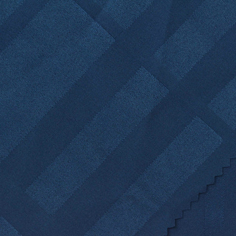 Navy Tone-on-Tone Check Jacquard, Polyester