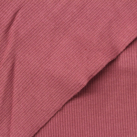Cotton Stretch Rib Knit Fabric, 351 gsm, 110 cm — Pink