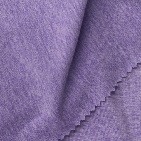 Purple Marl Jersey Knit, Polyester, 220 gsm