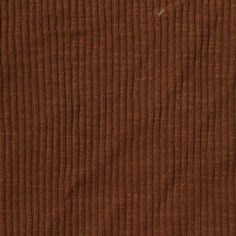 Warm Brown Rib Knit, Cotton