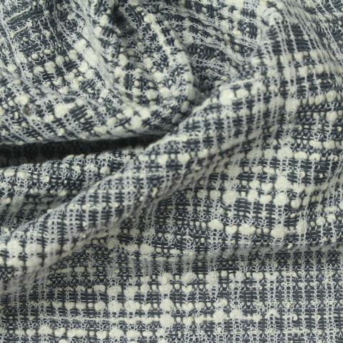 Jacquard Polyester Cotton Interlock Knit Fabric, 200 gsm, 155 cm — Grey