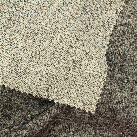 Grey Marl Chunky Knit, Viscose-Poly, 312 gsm