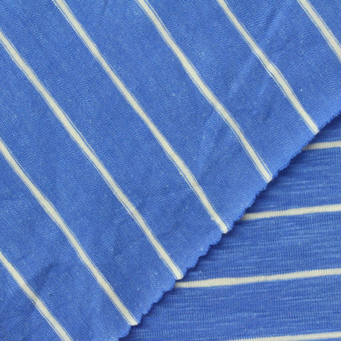 Blue Marl Knit, Viscose-Cotton