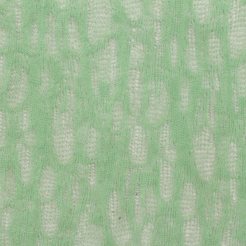 Light Green Openwork Pointelle Knit, Polyester