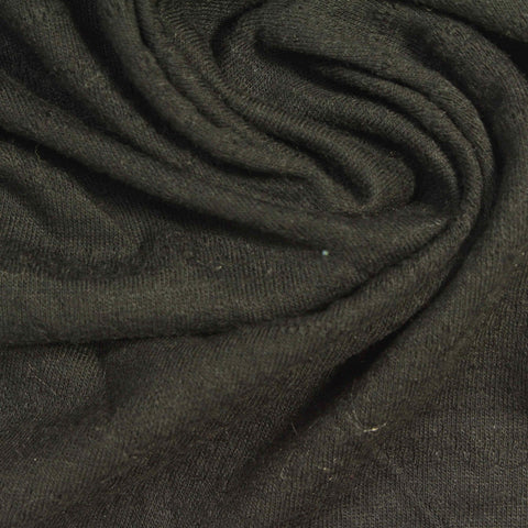 Dark Charcoal Textured-Stripe Jersey Knit, Cotton