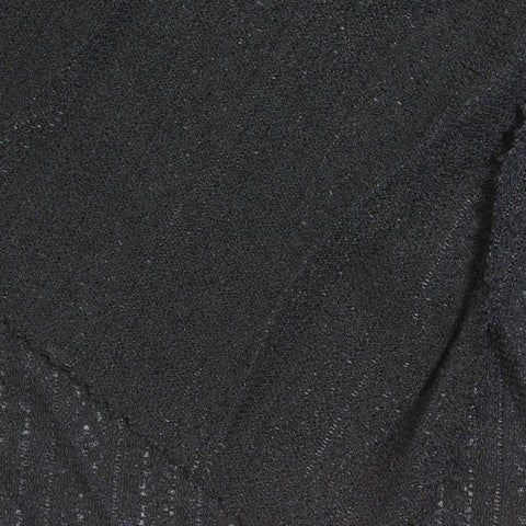 Dark Grey Vertical-Stripe Jacquard, Cotton-Poly