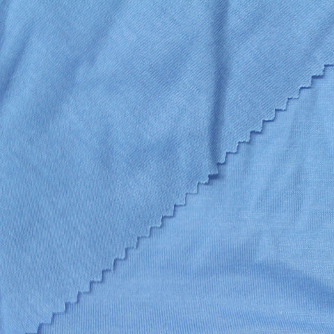 Cotton Polyester Jersey Knit Fabric, 150 gsm, 175 cm — Blue, ref EF-261049
