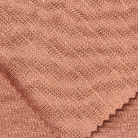 Polyester Viscose Stretch Knit Fabric, 240 gsm, 175 cm — Brown